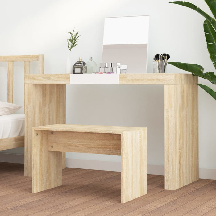 Kaptafelkruk 70x35x45 cm bewerkt hout sonoma eikenkleurig