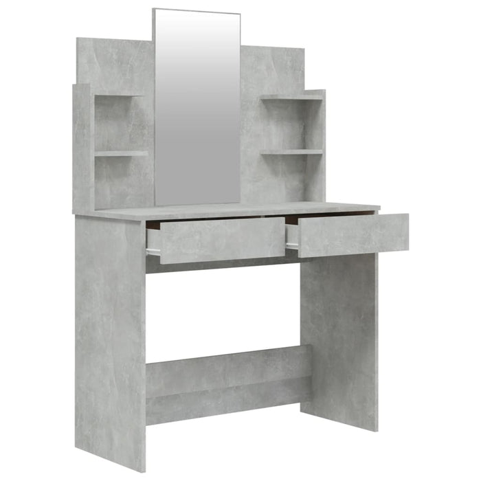 Kaptafel met spiegel 96x40x142 cm betongrijs