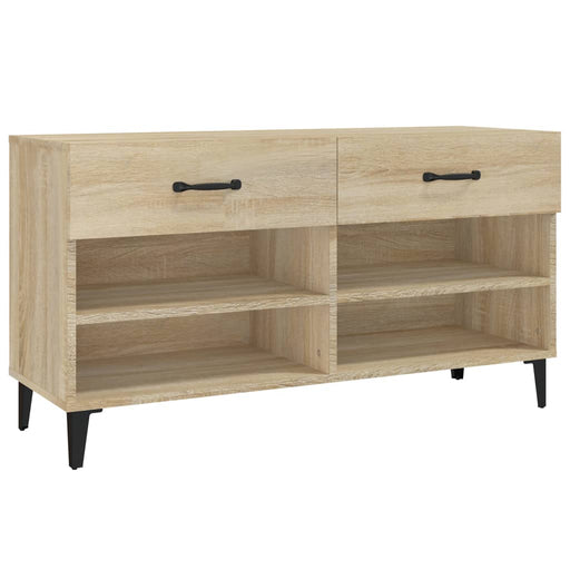 Schoenenkast 102x35x55 cm bewerkt hout sonoma eikenkleurig