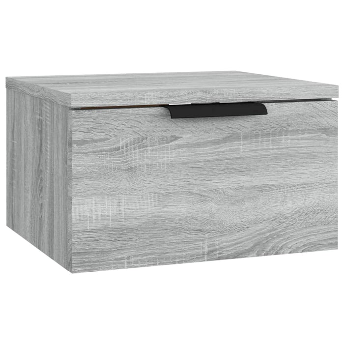 Nachtkastjes 2 st wandgemonteerd 34x30x20 cm grijs sonoma eiken