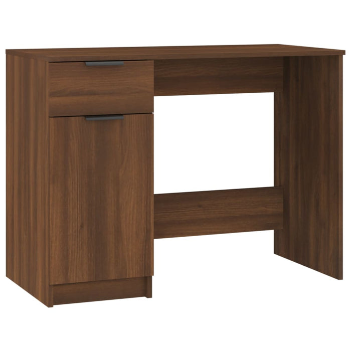 Bureau 100x50x75 cm bewerkt hout bruineikenkleurig