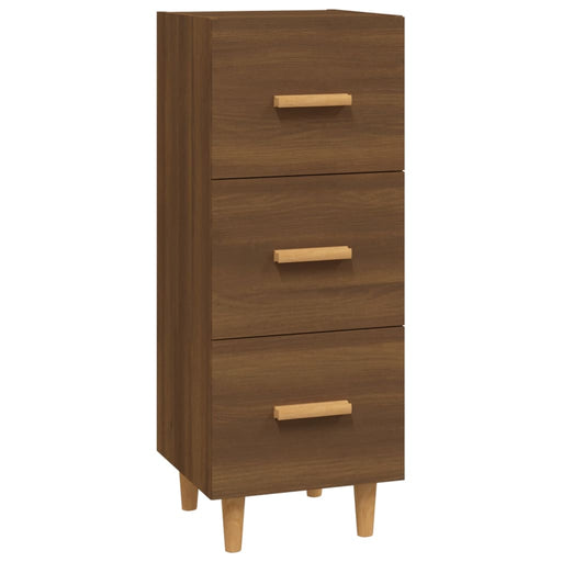 Dressoir 34,5x34x90 cm bewerkt hout bruineikenkleurig