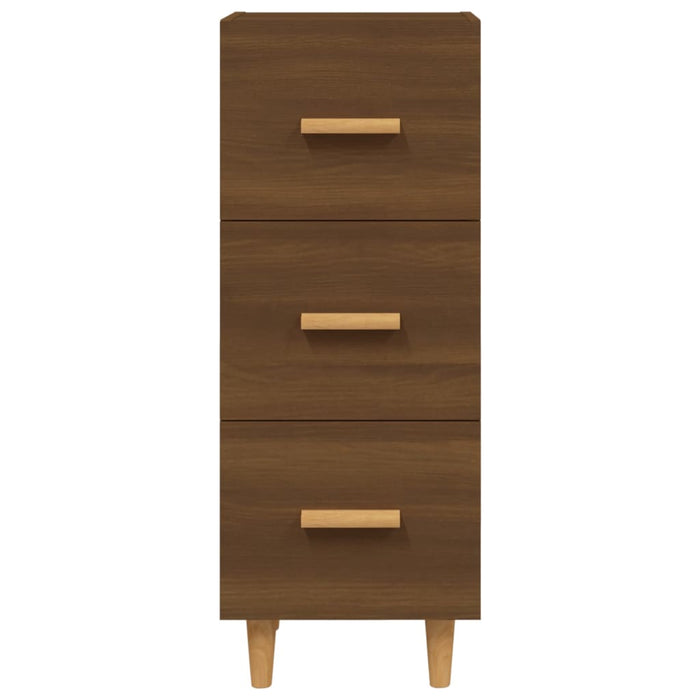 Dressoir 34,5x34x90 cm bewerkt hout bruineikenkleurig