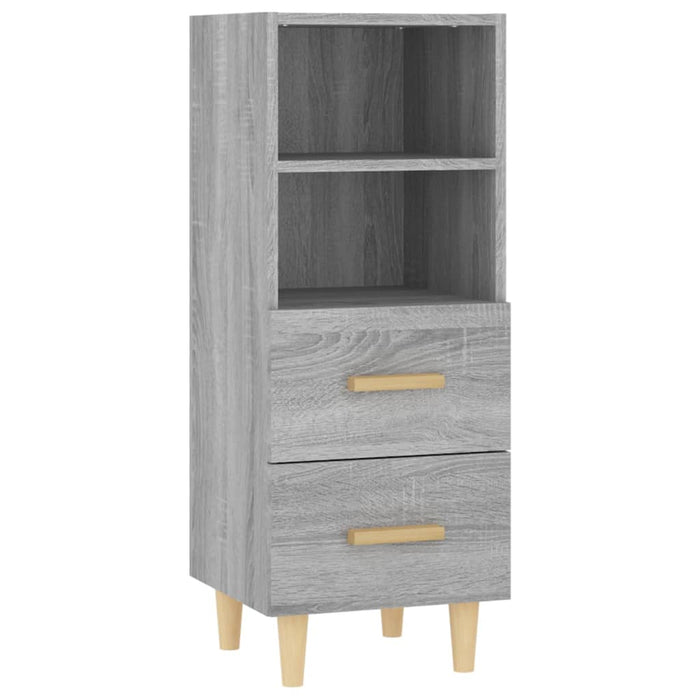 Dressoir 34,5x34x90 cm bewerkt hout grijs sonoma eikenkleurig