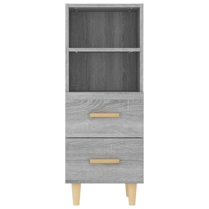 Dressoir 34,5x34x90 cm bewerkt hout grijs sonoma eikenkleurig