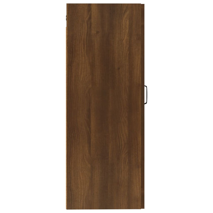 Hangkast 35x34x90 cm bewerkt hout bruineikenkleurig