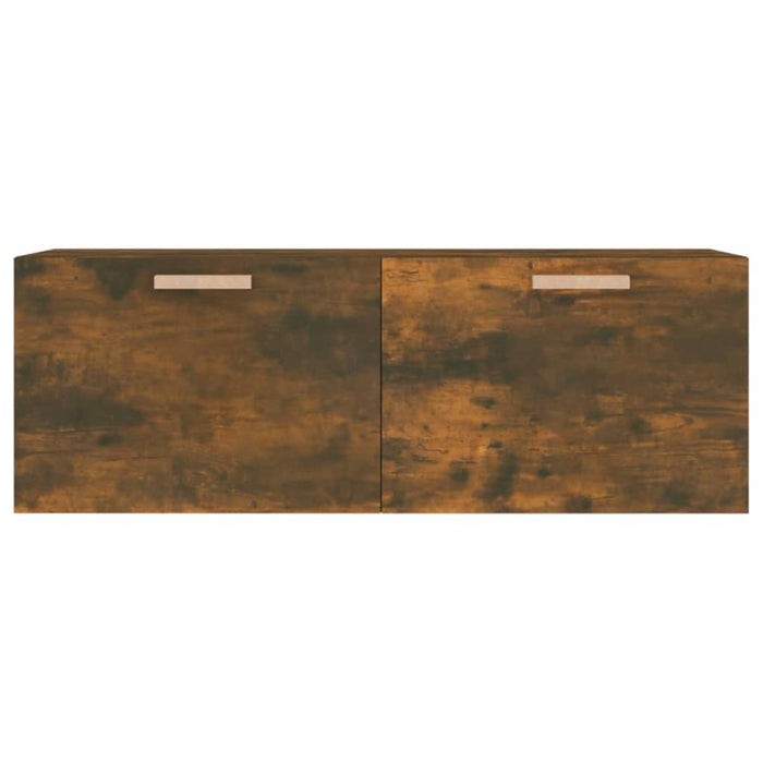 Wandmeubel 100x36,5x35 cm bewerkt hout gerookt eikenkleurig