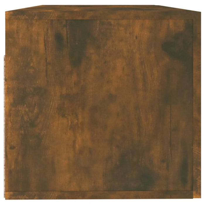 Wandmeubel 100x36,5x35 cm bewerkt hout gerookt eikenkleurig