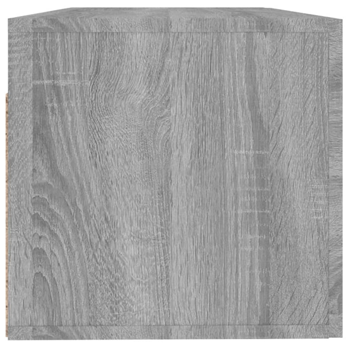 Wandkast 100x36,5x35 cm bewerkt hout grijs sonoma eikenkleurig