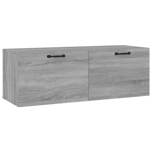 Wandkast 100x36,5x35 cm bewerkt hout grijs sonoma eikenkleurig