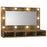 Spiegelkast met LED-verlichting 90x31,5x62 cm gerookt eiken