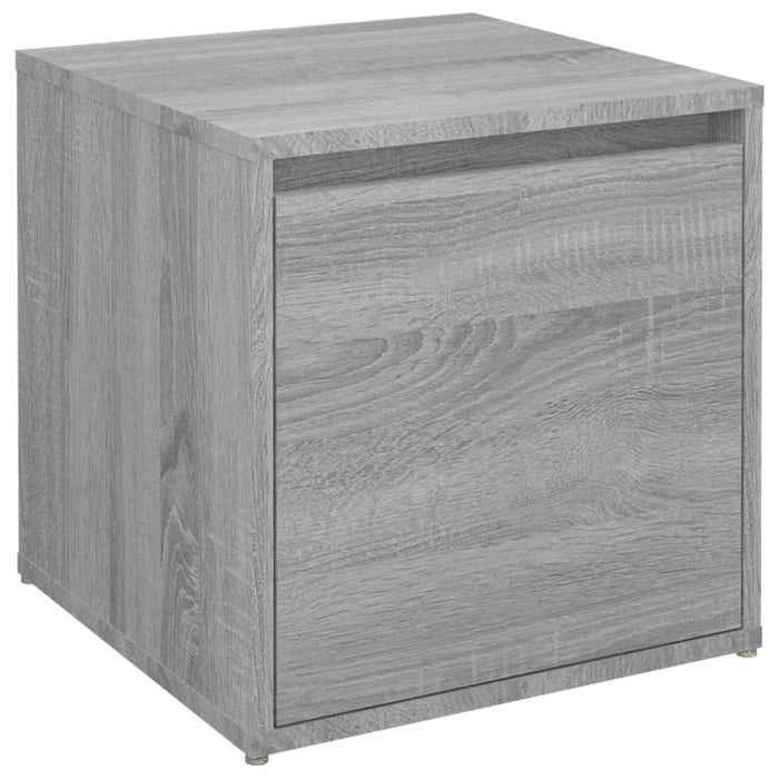 Opbergbox met lade 40,5x40x40 cm bewerkt hout grijs sonoma eik