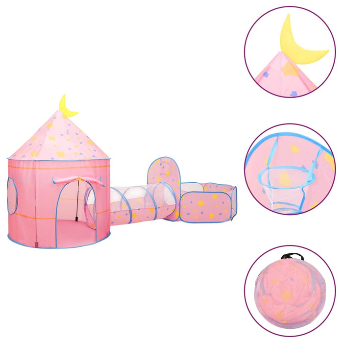 Kinderspeeltent 301x120x128 cm roze