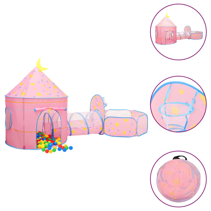 Kinderspeeltent 301x120x128 cm roze