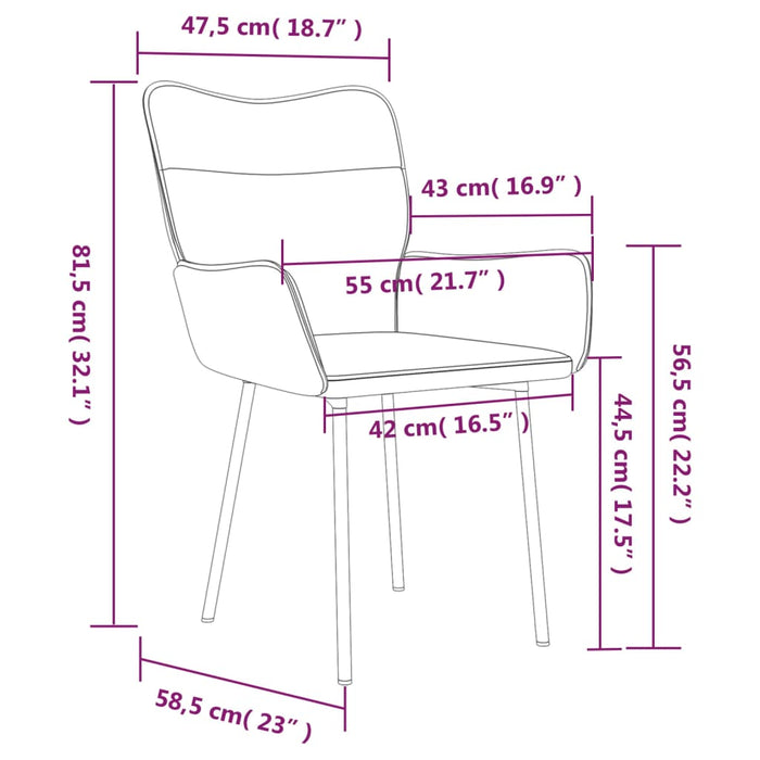 Eetkamerstoelen 2 st fluweel roze