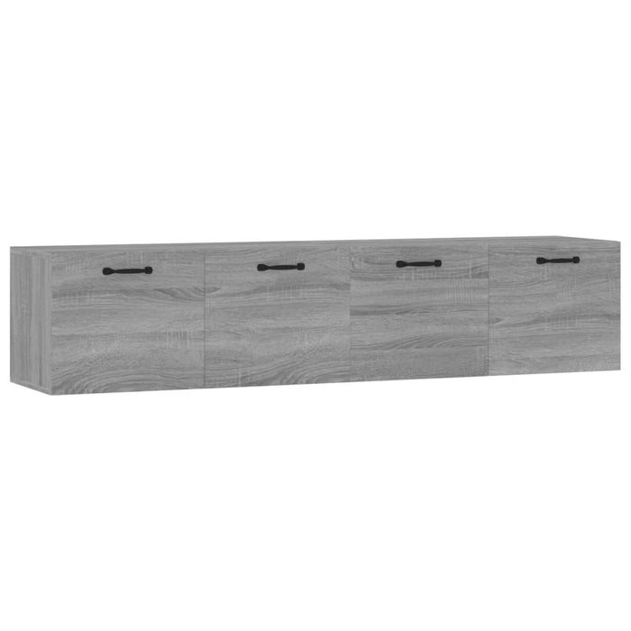 Wandkasten 2 st 60x36,5x35cm bewerkt hout grijs sonoma