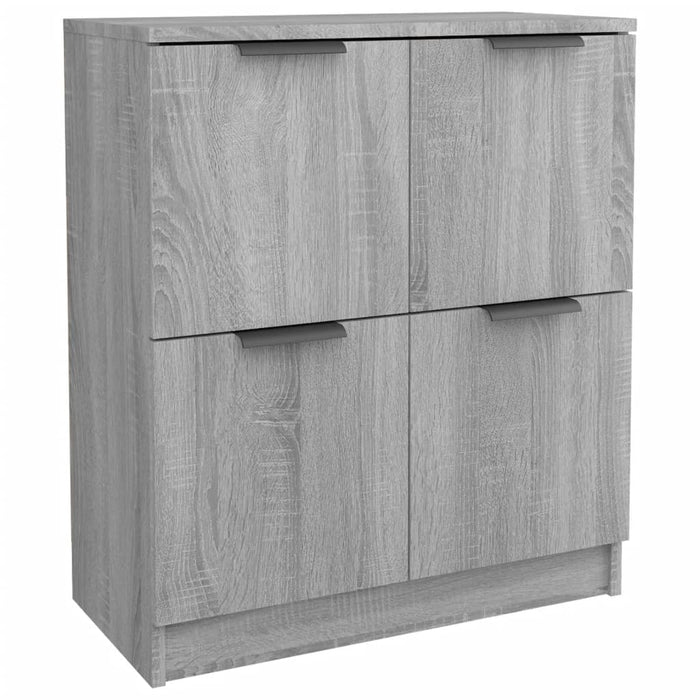 Dressoirs 2 st 60x30x70 cm bewerkt hout grijs sonoma eikenkleur