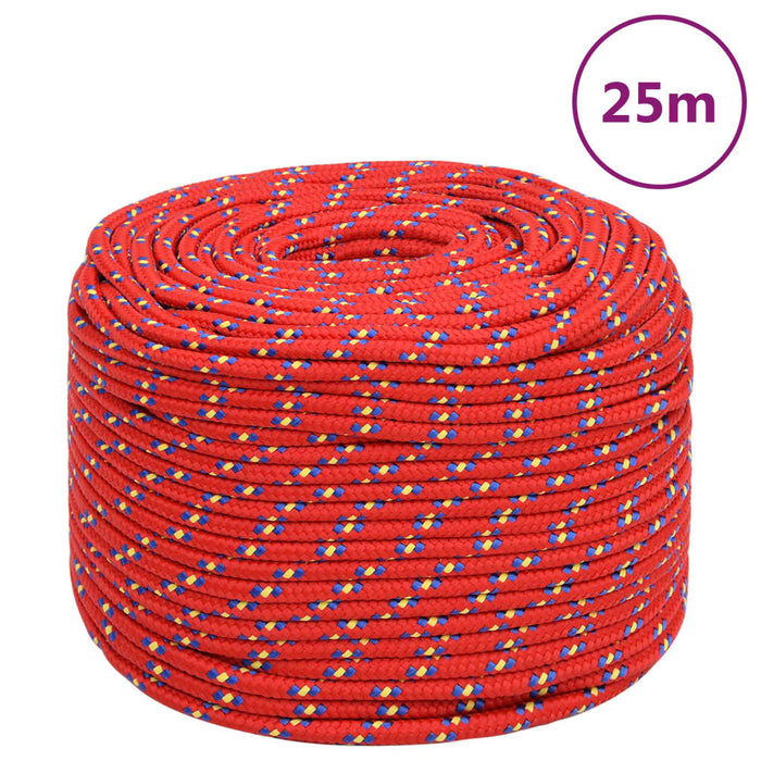 Boottouw 6 mm 25 m polypropyleen rood