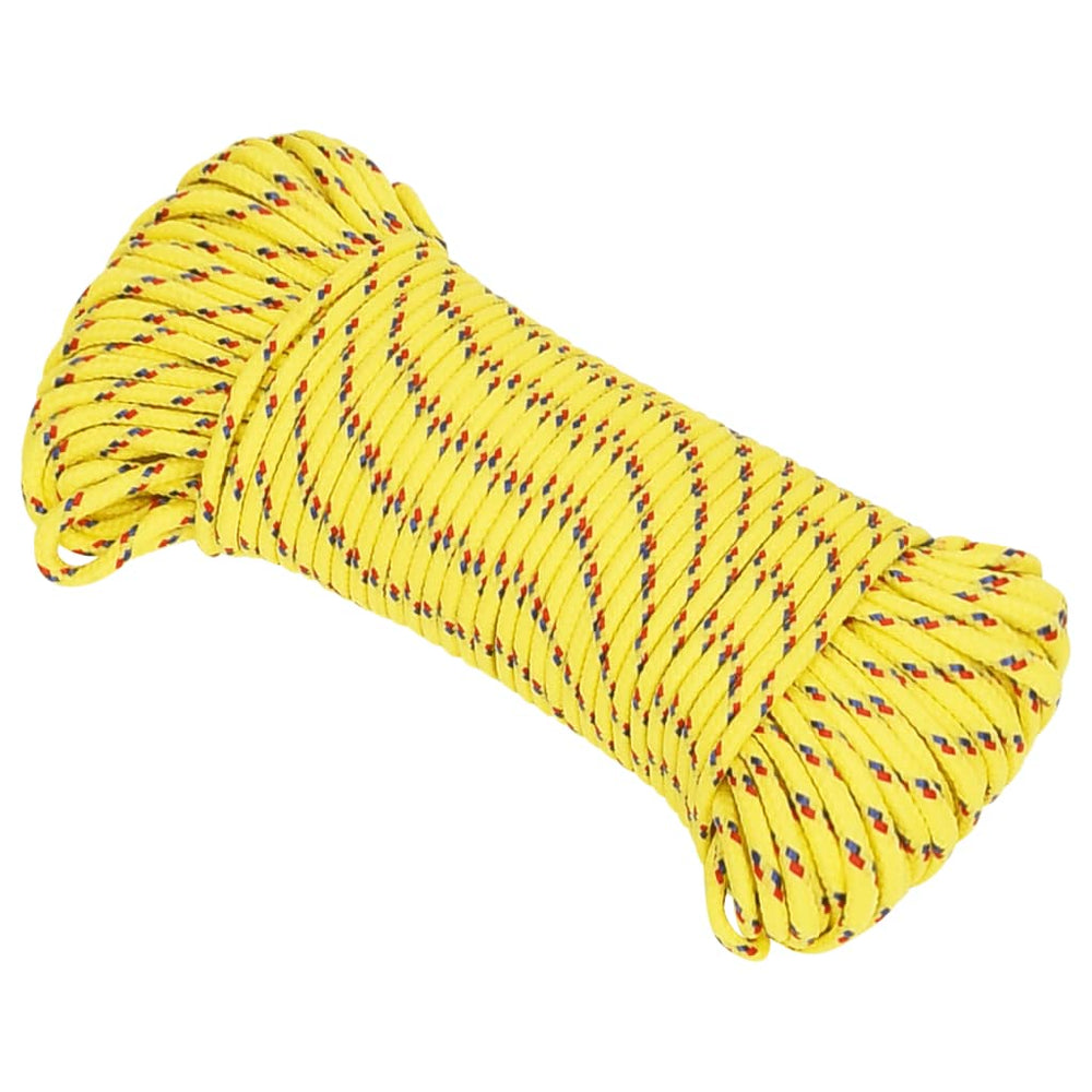Boot touw 3 mm 50 m polypropyleen geel