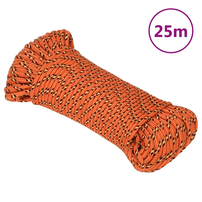 Boottouw 3 mm 25 m polypropyleen oranje