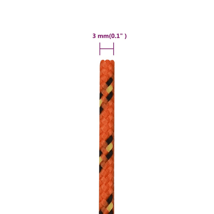 Boottouw 3 mm 25 m polypropyleen oranje