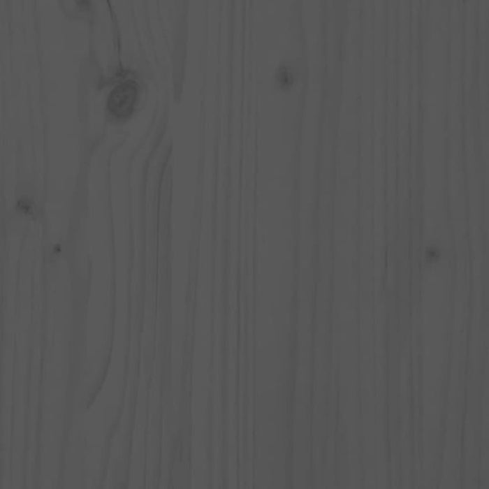 Slaapbank uitschuifbaar massief grenenhout grijs 2x(90x190) cm