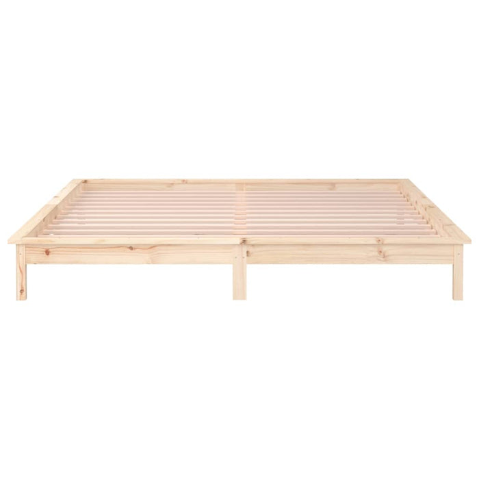 Bedframe LED massief hout 120x200 cm