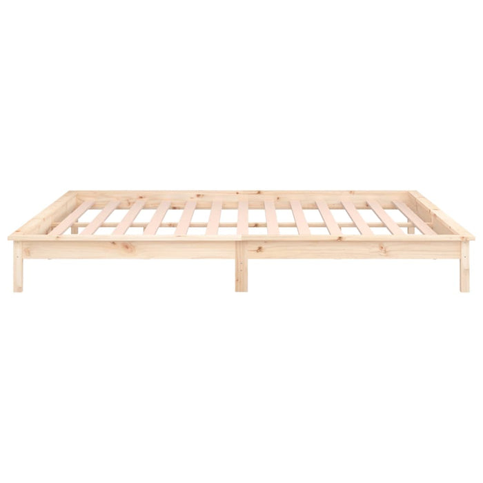 Bedframe LED massief hout 120x200 cm