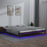 Bedframe LED massief hout honingbruin 160x200 cm