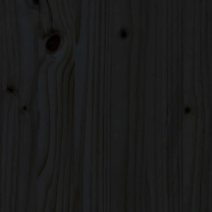 Bedframe massief hout zwart 120x200 cm