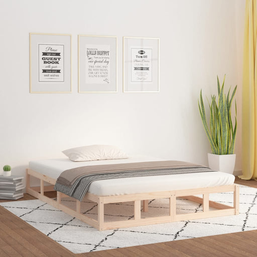 Bedframe massief hout 150x200 cm 5FT King Size