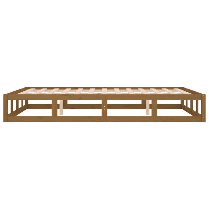 Bedframe massief hout honingbruin 135x190 cm 4FT6 Double