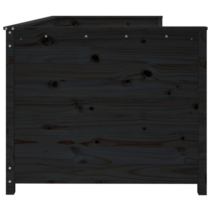 Slaapbank 80x200 cm massief grenenhout zwart