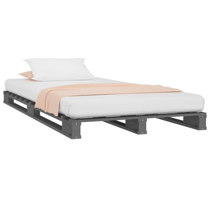 Bedframe massief grenenhout grijs 75x190 cm 2FT6 Small Single