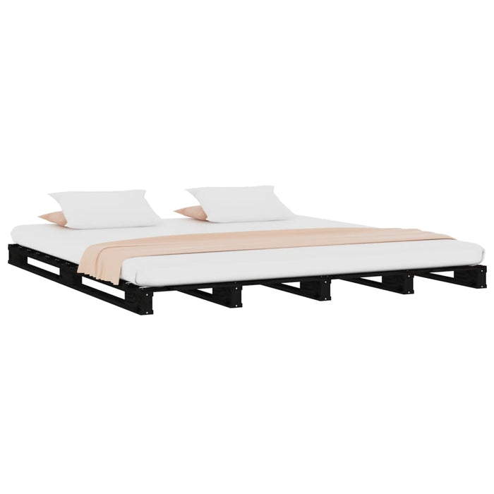 Bedframe massief grenenhout zwart 120x190 cm 4FT Small Double