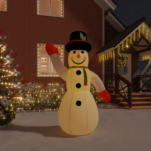 Sneeuwpop opblaasbaar met LED's 370 cm