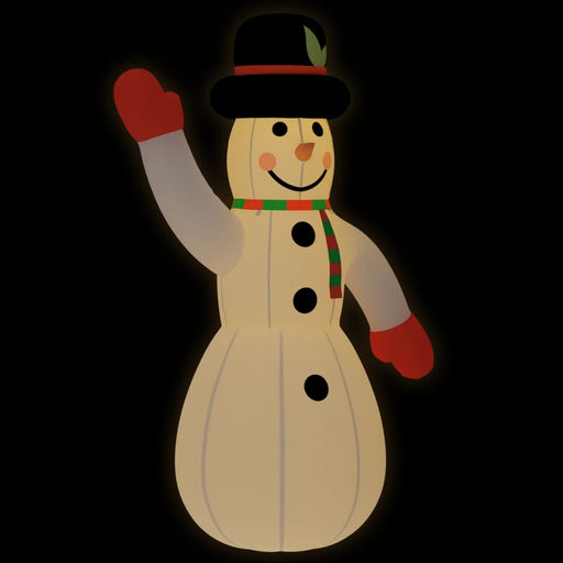 Sneeuwpop opblaasbaar met LED's 620 cm