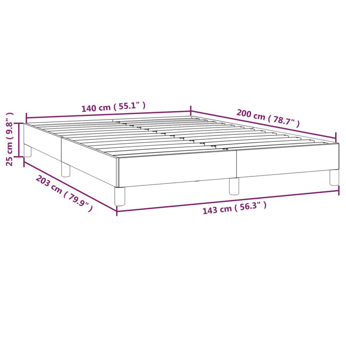 Bedframe stof lichtgrijs 140x200 cm