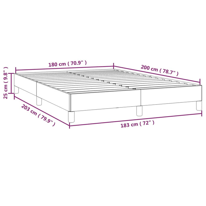 Bedframe stof zwart 180x200 cm