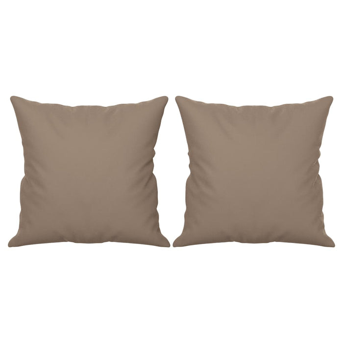 Sierkussens 2 st 40x40 cm microvezelstof taupe