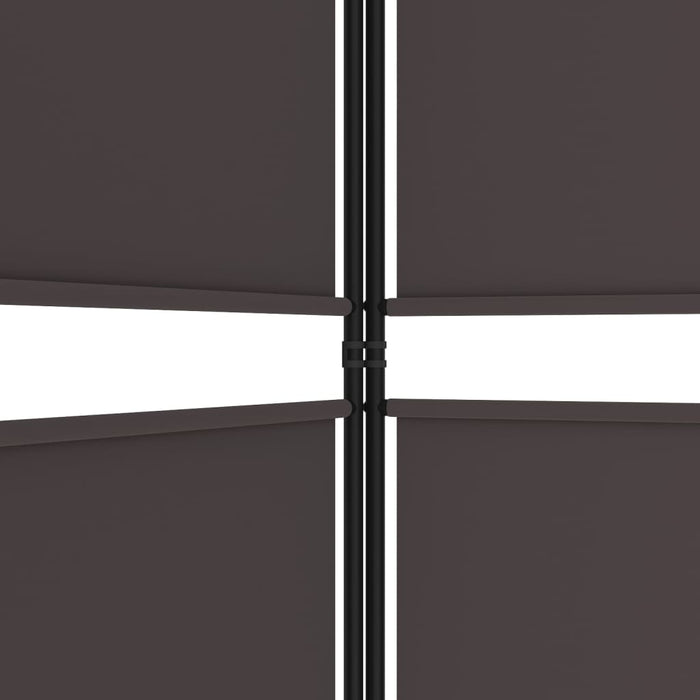 Kamerscherm met 4 panelen 200x220 cm stof bruin