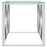 Salontafel 110x45x45 cm roestvrij staal en glas
