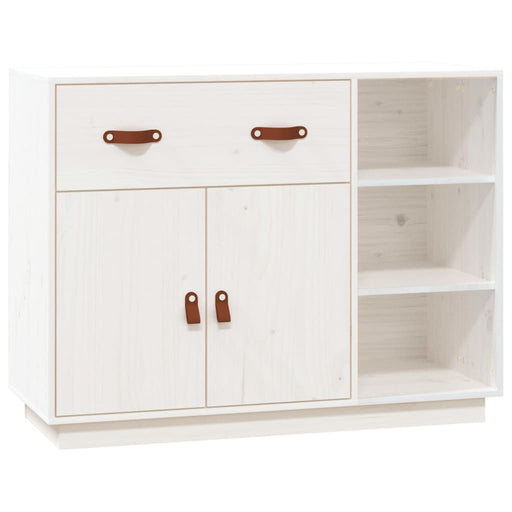 Dressoir 98,5x40x75 cm massief grenenhout wit