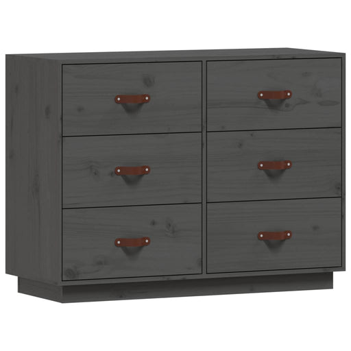 Dressoir 100x40x75 cm massief grenenhout grijs