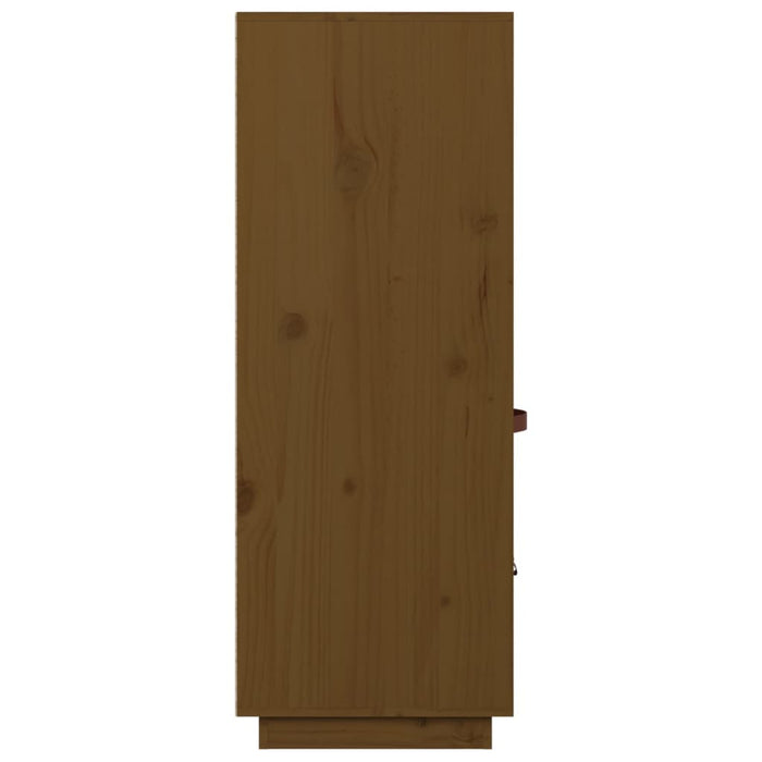 Hoge kast 67x40x108,5 cm massief grenenhout honingbruin
