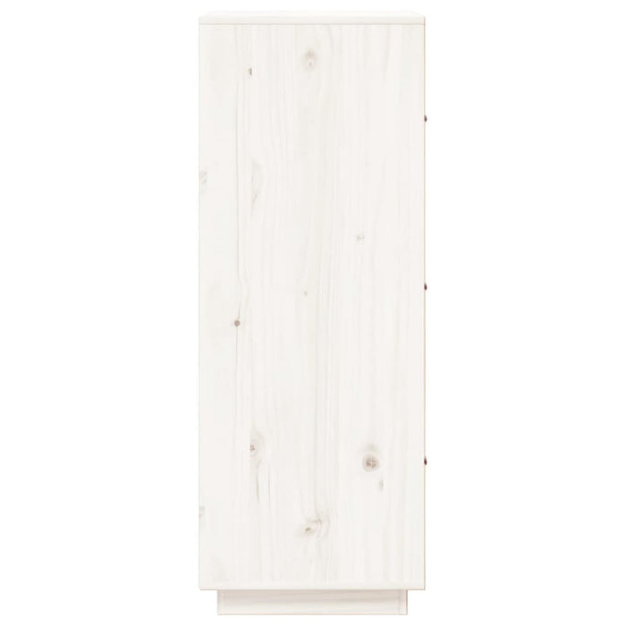 Hoge kast 34x40x108,5 cm massief grenenhout wit