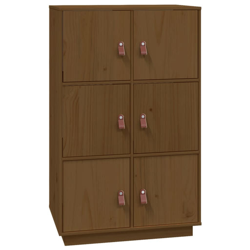 Hoge kast 67x40x108,5 cm massief grenenhout honingbruin