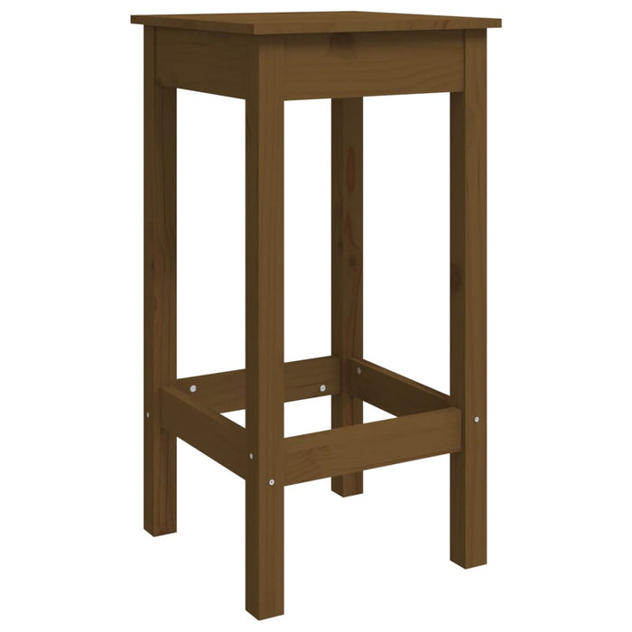 Barstoelen 2 st 40x40x78 cm massief grenenhout honingbruin