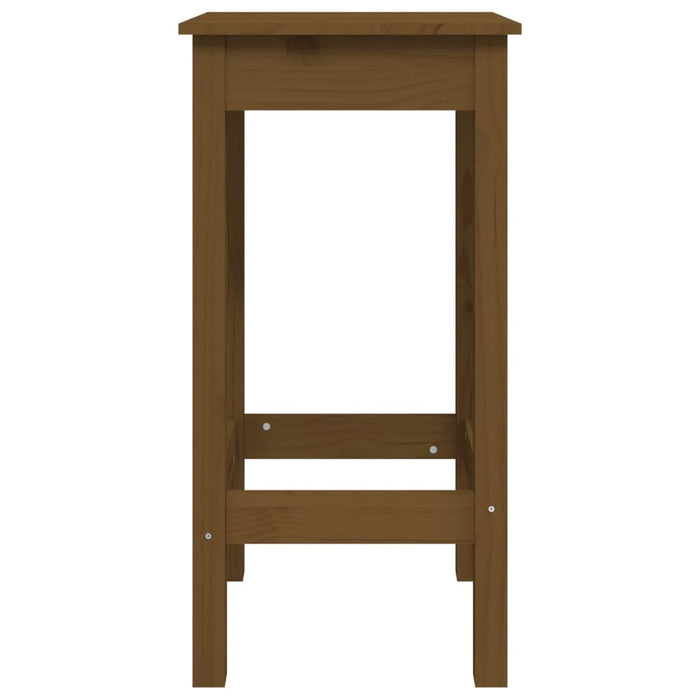 Barstoelen 2 st 40x40x78 cm massief grenenhout honingbruin