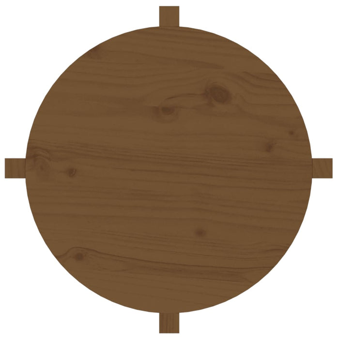 Salontafel Ø 62,5x45 cm massief grenenhout honingbruin